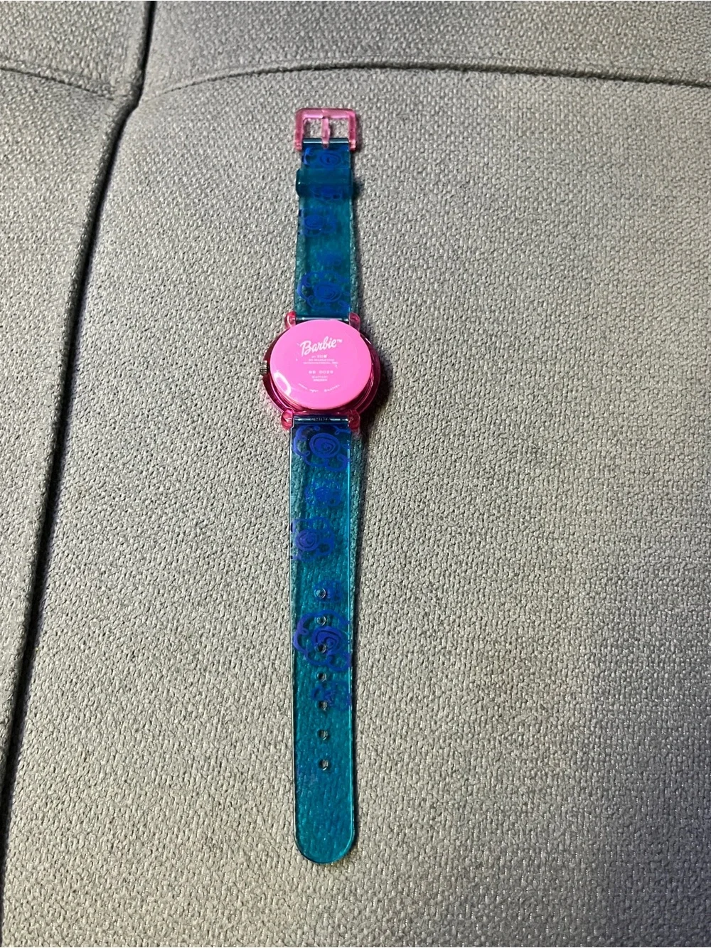 Vintage Y2K Barbie Translucent Blue Floral Watch by SII Marketing Mattel